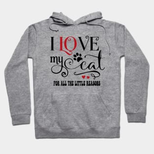 I Love My Cat for all the little reasons Hoodie
